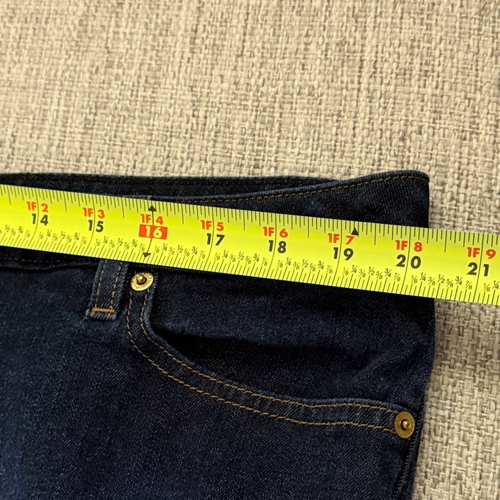 Liz Claiborne Dark Wash Slim Straight Ankle Jeans 20WP Hepburn - Picture 8 of 14